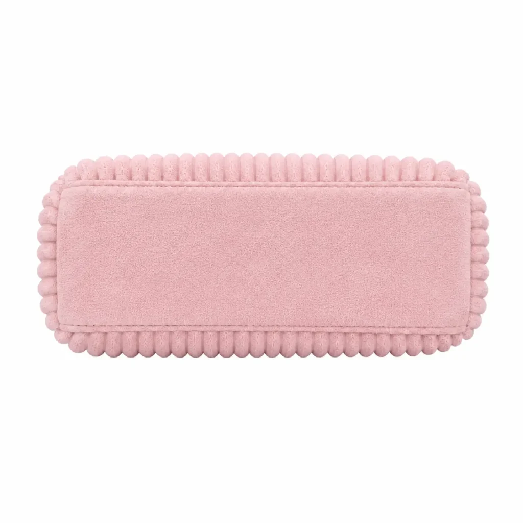 bagica girls corduroy top handle handbag with detachable shoulder strap pink3