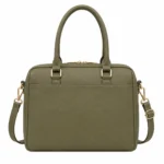 Bagica Women's Leather Top Handle Handbag with Shoulder Strap - Olive Green - Image 2