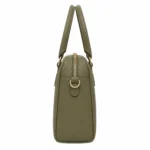 Bagica Women's Leather Top Handle Handbag with Shoulder Strap - Olive Green - Image 3