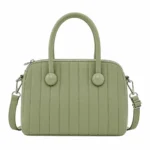 Bagica Women's Leather Top Handle Handbag with Shoulder Strap - Sage Green