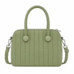 Bagica Women's Leather Top Handle Handbag with Shoulder Strap - Sage Green - Image 2