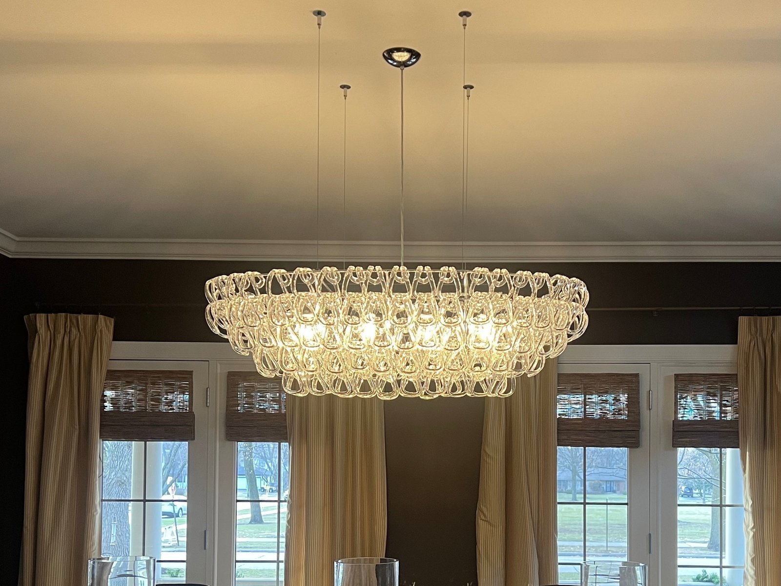 GiogaliOvalChromeTransparent-1.jpg Giogali Oval Glass Chandelier - Image 1